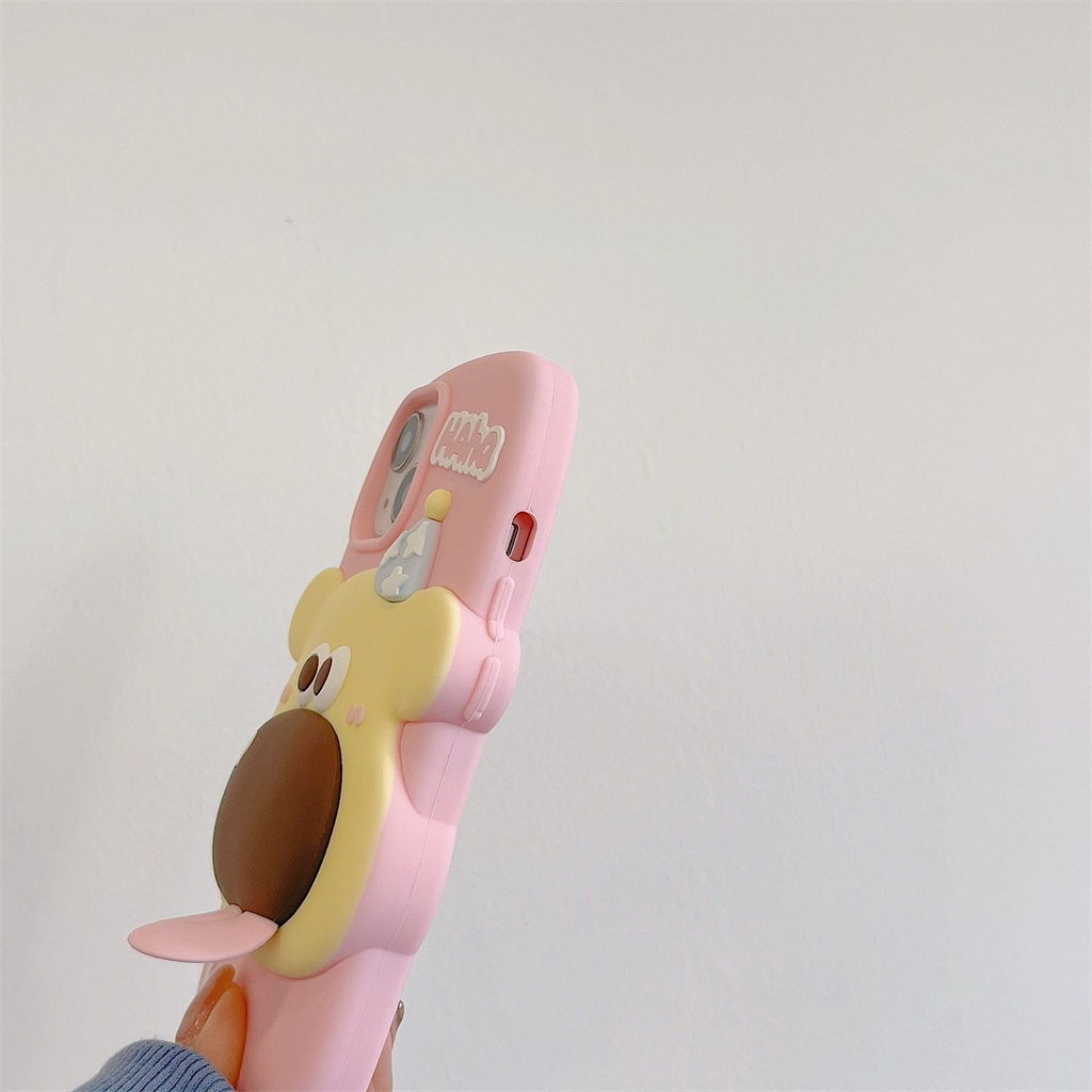 Ốp Điện Thoại Silicon Mềm Hình Cún 3d Cho iphone 15 pro max 14 pro max 13 pro max 12 pro max