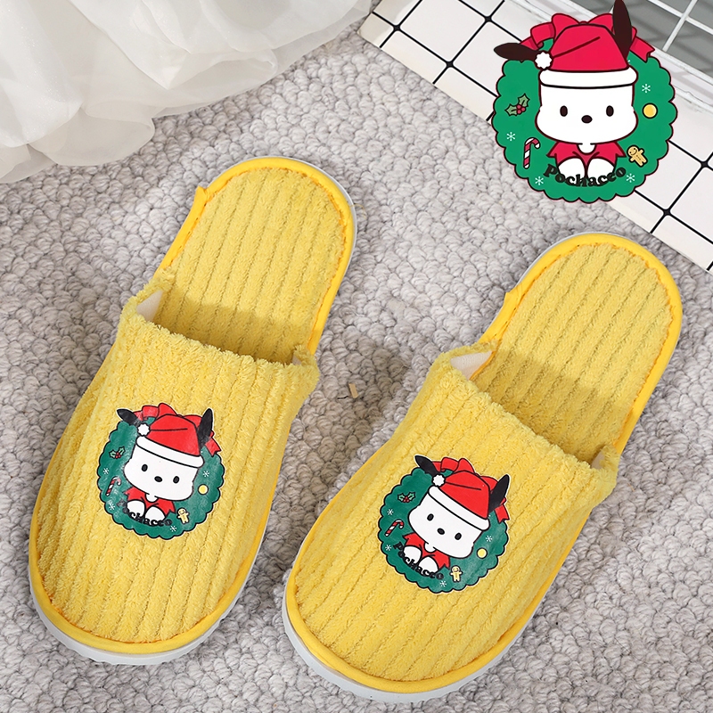 Dép cotton Đi Trong Nhà Họa Tiết Hoạt Hình Giáng Sinh Dễ Thương