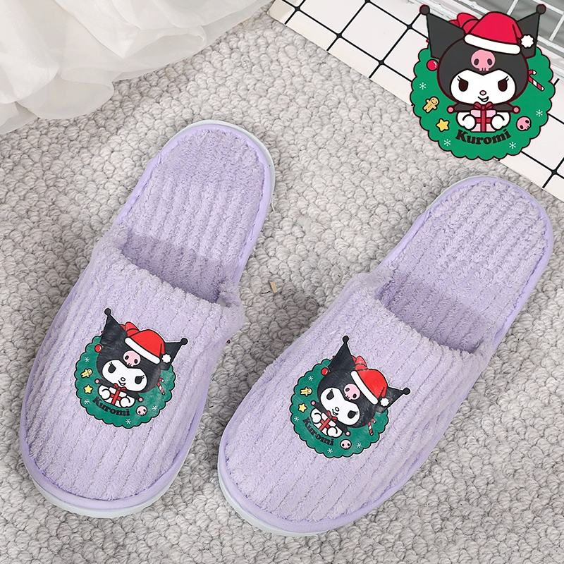 Dép cotton Đi Trong Nhà Họa Tiết Hoạt Hình Giáng Sinh Dễ Thương