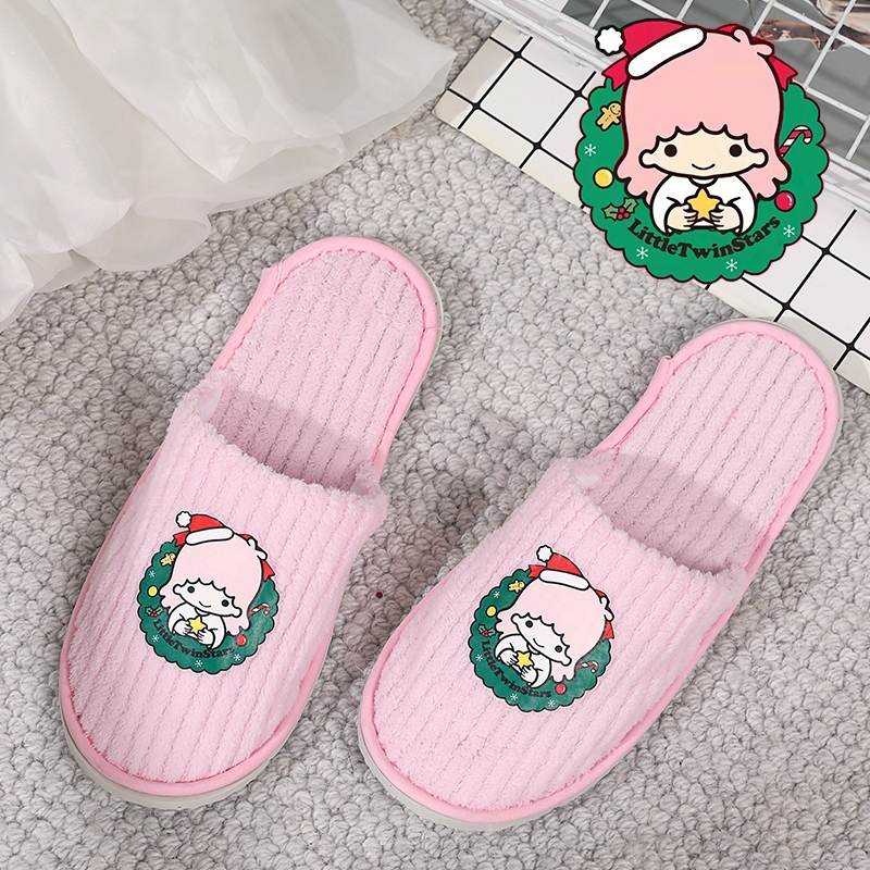 Dép cotton Đi Trong Nhà Họa Tiết Hoạt Hình Giáng Sinh Dễ Thương