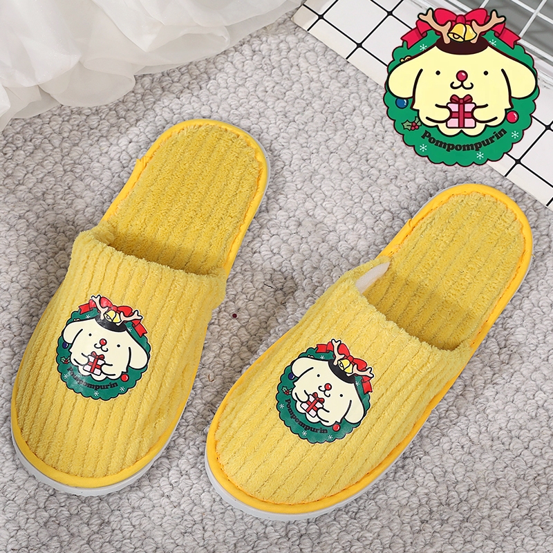 Dép cotton Đi Trong Nhà Họa Tiết Hoạt Hình Giáng Sinh Dễ Thương