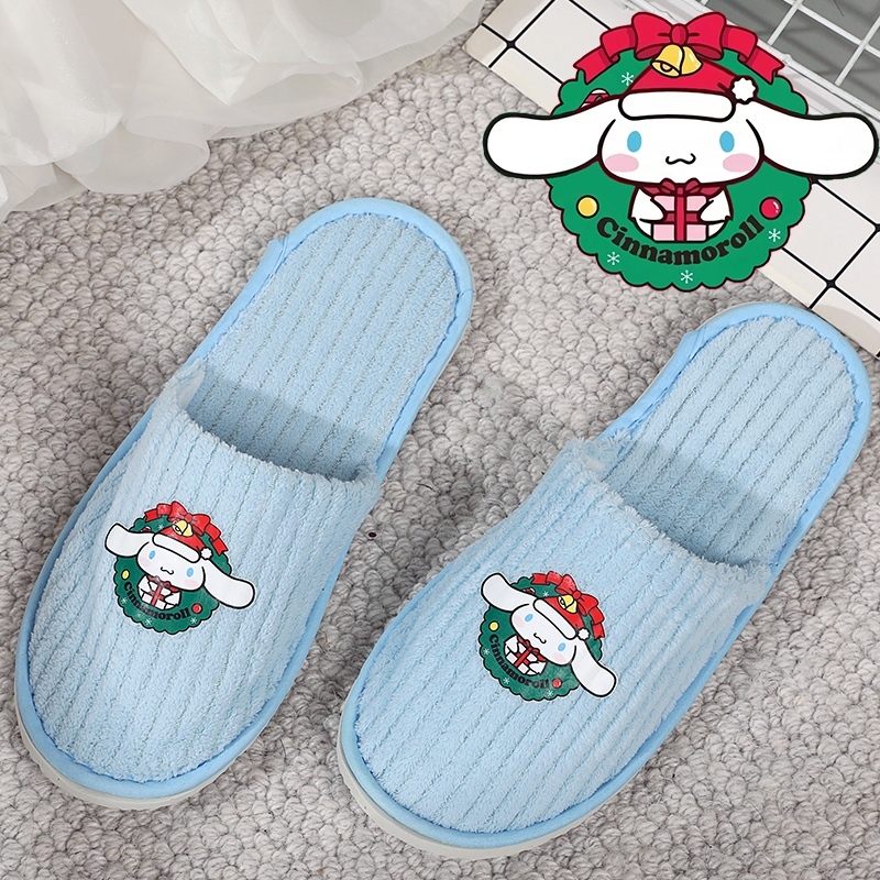 Dép cotton Đi Trong Nhà Họa Tiết Hoạt Hình Giáng Sinh Dễ Thương