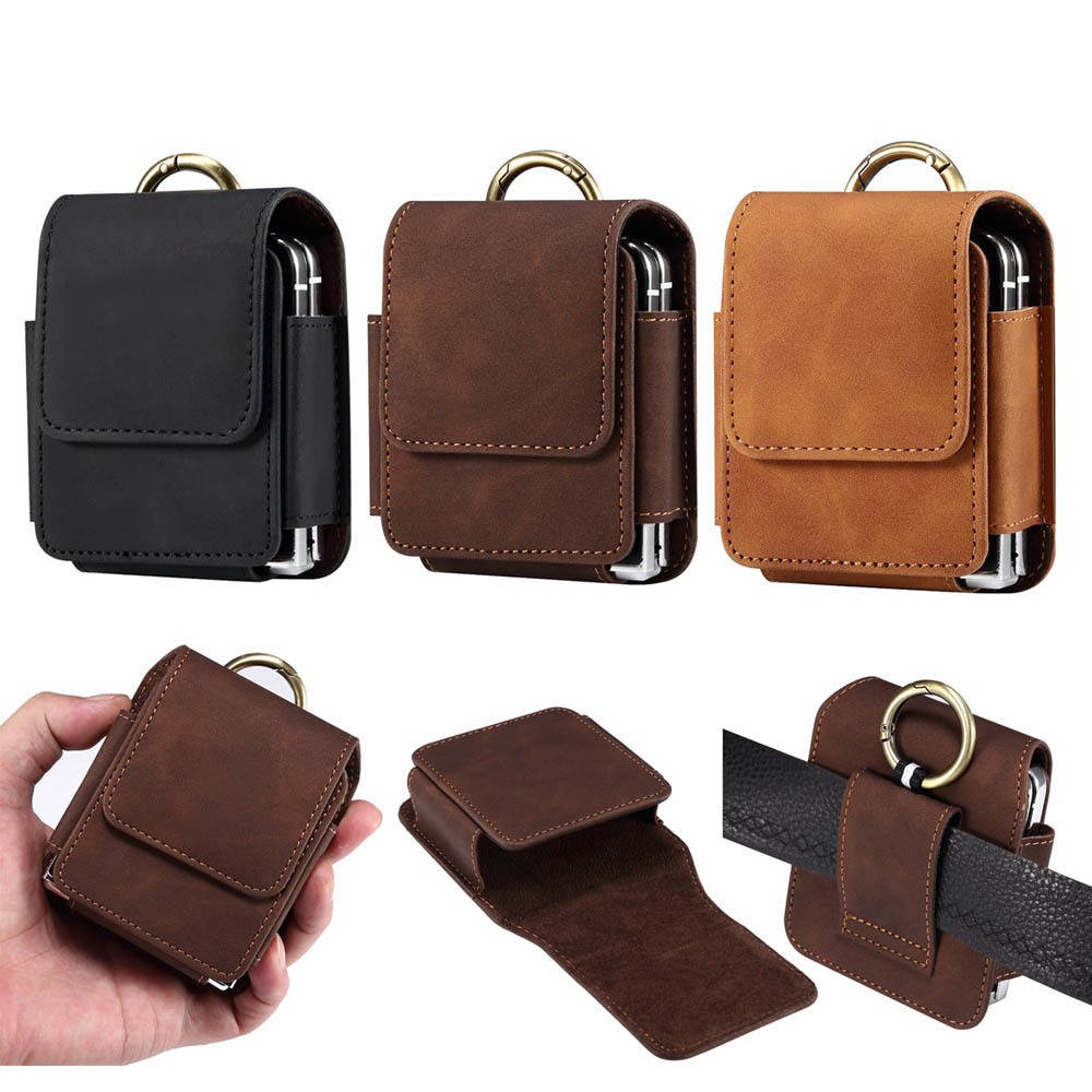 Điện Thoại Bao Da pu Nắp Gập Kèm Móc Thông Dụng Cho samsung galaxy z flip 5 4 3 2 flip2 flip3 flip4 flip5