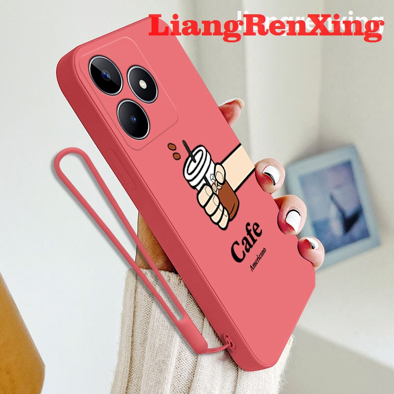 Ốp Điện Thoại silicone Mềm Chống Sốc Màu Cà Phê Cho realme c53 5g realme c51 2023 ytsnkf01