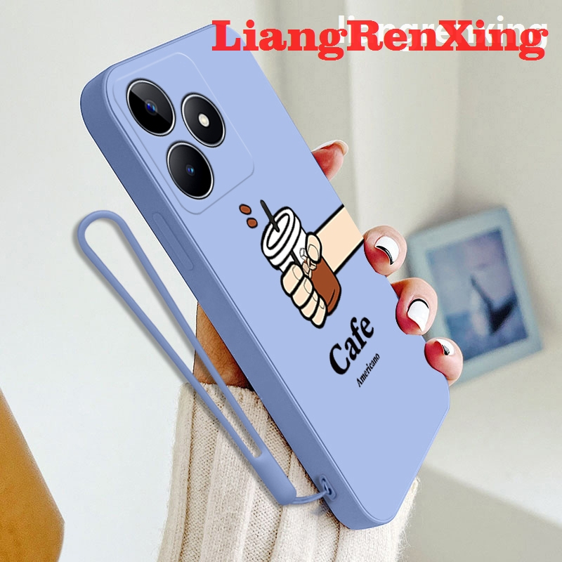 Ốp Điện Thoại silicone Mềm Chống Sốc Màu Cà Phê Cho realme c53 5g realme c51 2023 ytsnkf01