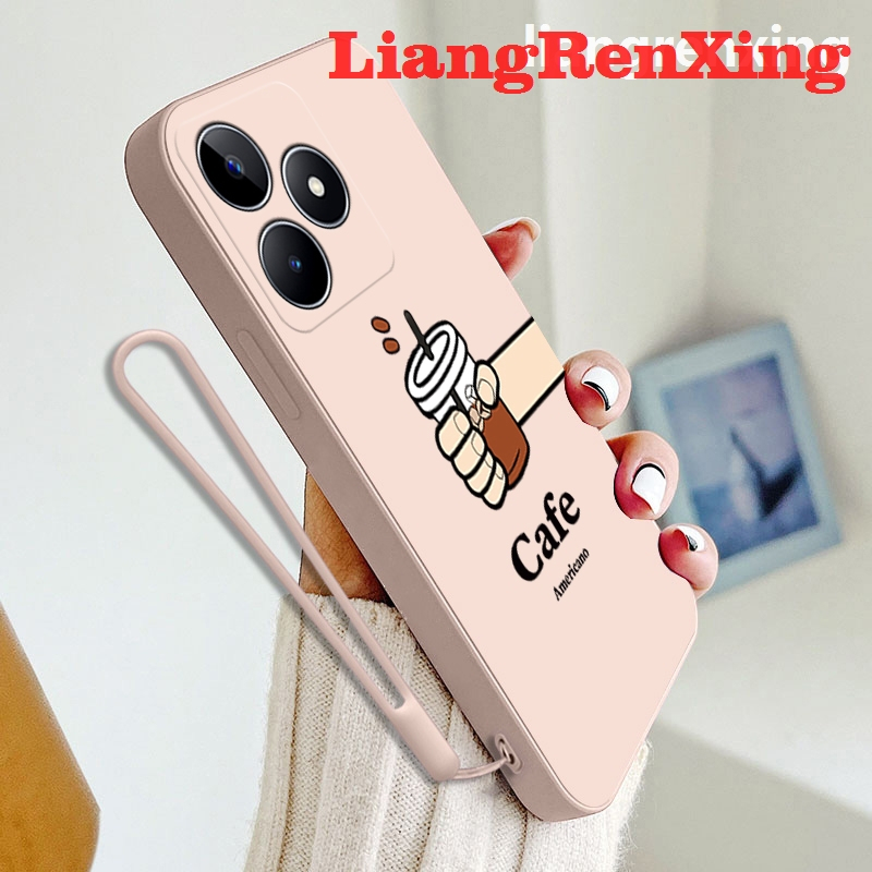 Ốp Điện Thoại silicone Mềm Chống Sốc Màu Cà Phê Cho realme c53 5g realme c51 2023 ytsnkf01