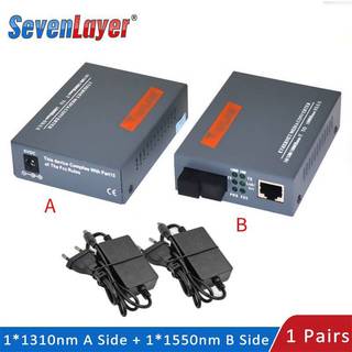 Bộ chuyển đổi phương tiện quang học bằng sợi Gigabit HTB-GS-03 A & B 1000Mbps Cổng SC sợi đơn chế độ