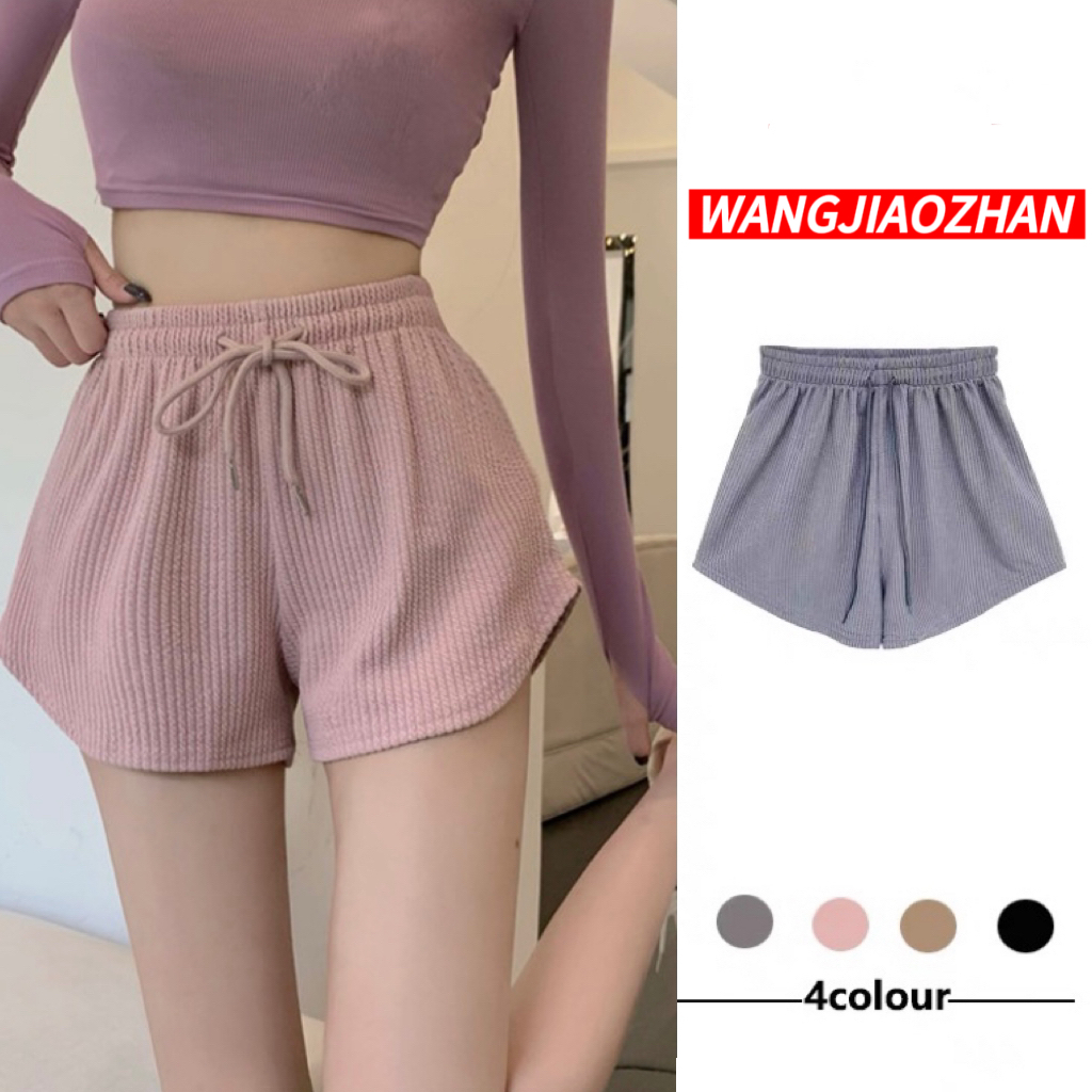 Quần short WANGJIAOZHAN thể thao cạp cao plus size