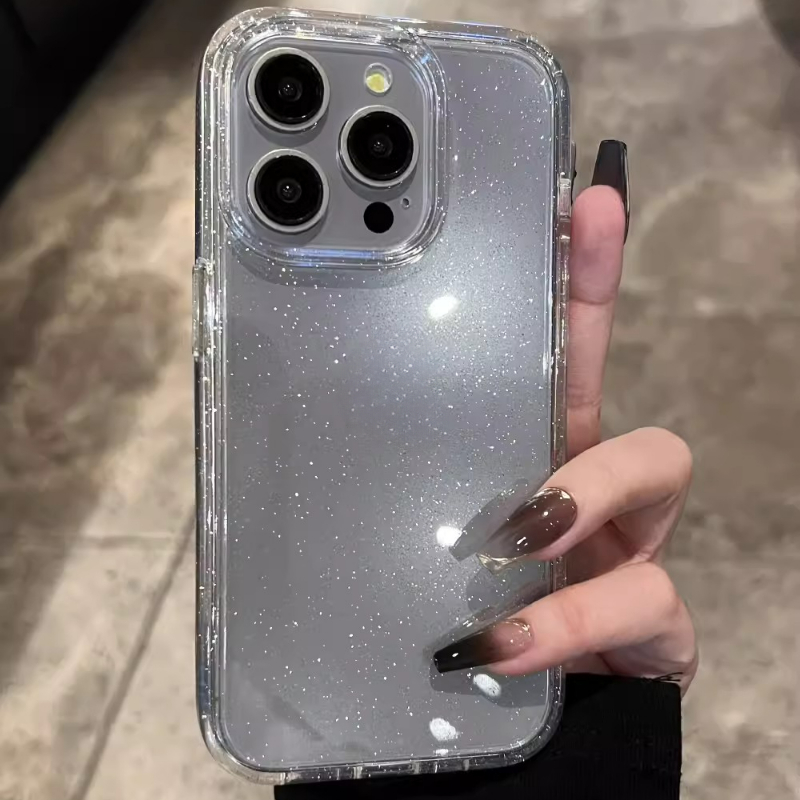 Ốp Điện Thoại Trong Suốt Phối Kim Tuyến Cho iphone 15 14 13 11 pro max 12 mini xs xr x 8 7 plus se2022 14pro 13pro