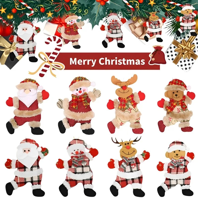 Phụ Kiện Treo Trang Trí Giáng Sinh Hình Ông Già Noel Tuần Lộc / Gấu Tuyết / Gấu / Cây Thông Giáng Sinh