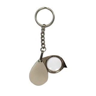 Móc khóa kính lúp phóng đại 30mm gấp gọn tiện dụng