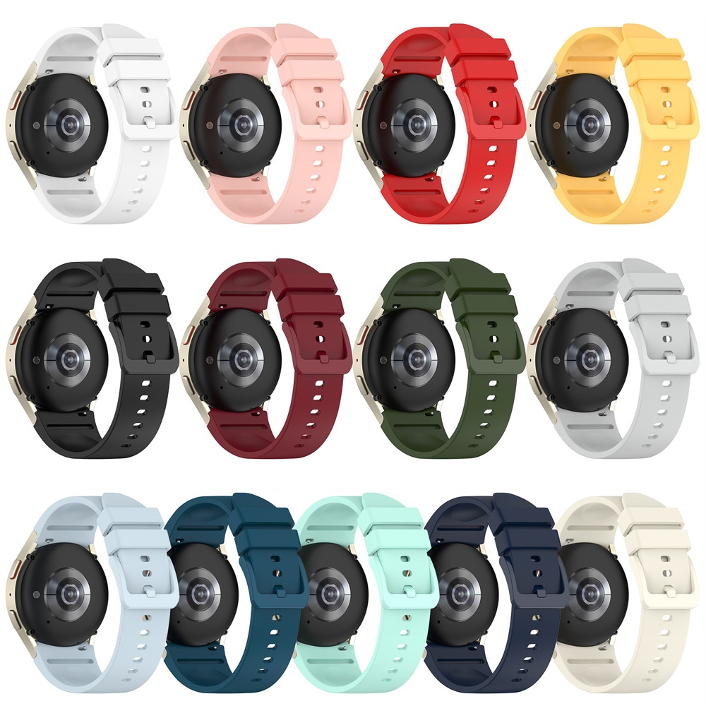Silicone Dây Đeo Silicon Cho Đồng Hồ Thông Minh Samsung Galaxy Watch 6 5 Pro 4 45mm 44mm 40mm Classic 47mm 43mm 46mm 42mm