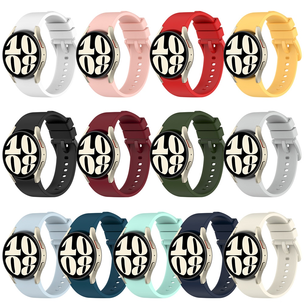 Silicone Dây Đeo Silicon Cho Đồng Hồ Thông Minh Samsung Galaxy Watch 6 5 Pro 4 45mm 44mm 40mm Classic 47mm 43mm 46mm 42mm
