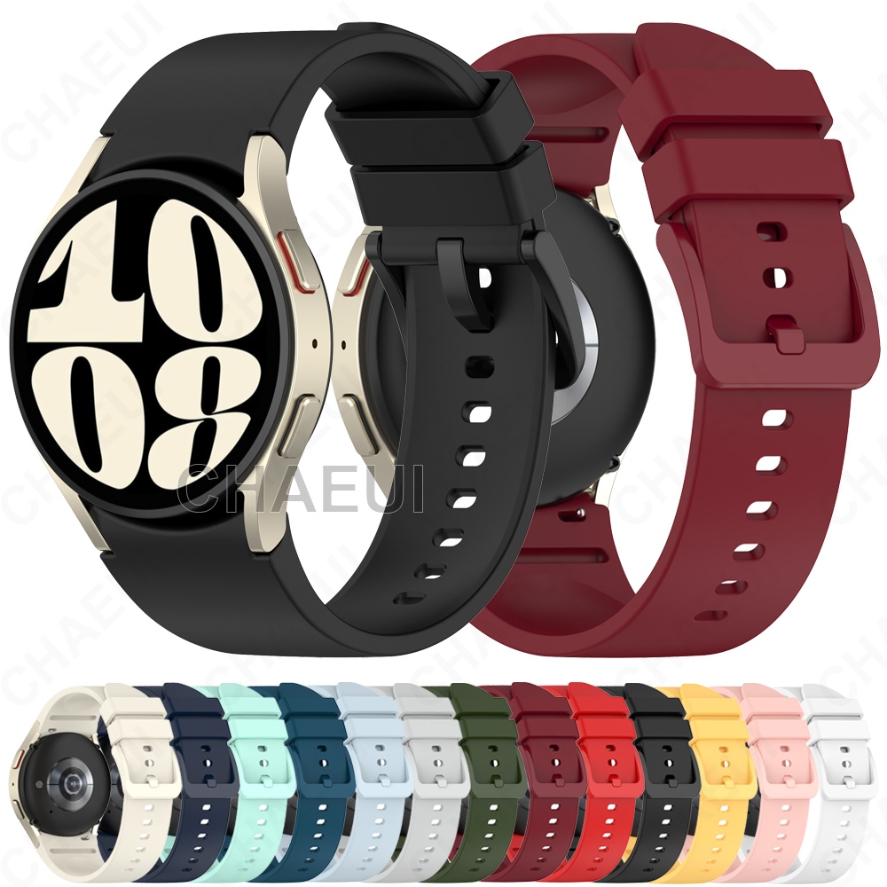 Silicone Dây Đeo Silicon Cho Đồng Hồ Thông Minh Samsung Galaxy Watch 6 5 Pro 4 45mm 44mm 40mm Classic 47mm 43mm 46mm 42mm
