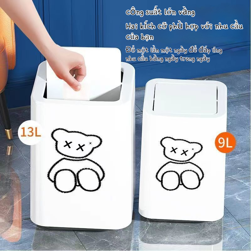 Oops! Thùng rác mini để bàn thông minh, thùng đựng rác kiểu dáng hiện đại chất liệu ABS cao cấp siêu tiện dụng ULT23B01B3