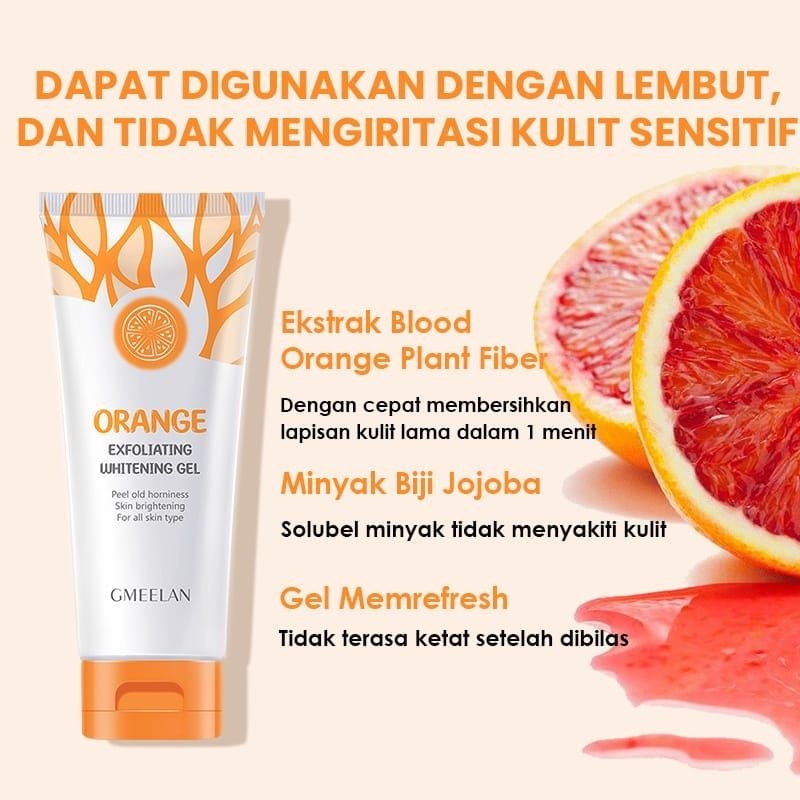 Tẩy tế bào da chết mặt orange gmeelan 50g dịu nhẹ dưỡng trắng da làm sạch sâu lỗ chân lông