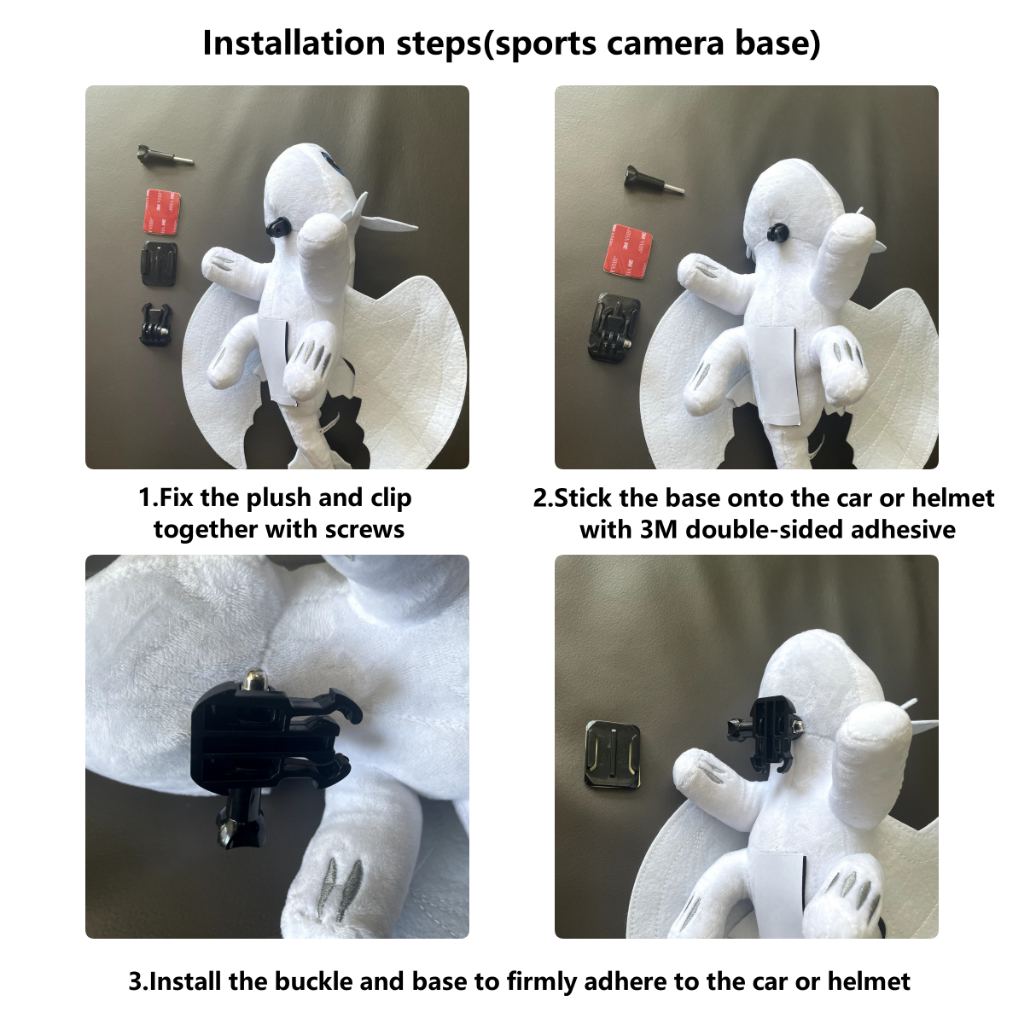 Toothless | How to Train Your Dragon Búp Bê Rồng Bay Màu Đen Trang Trí Xe Hơi / Mô Tô