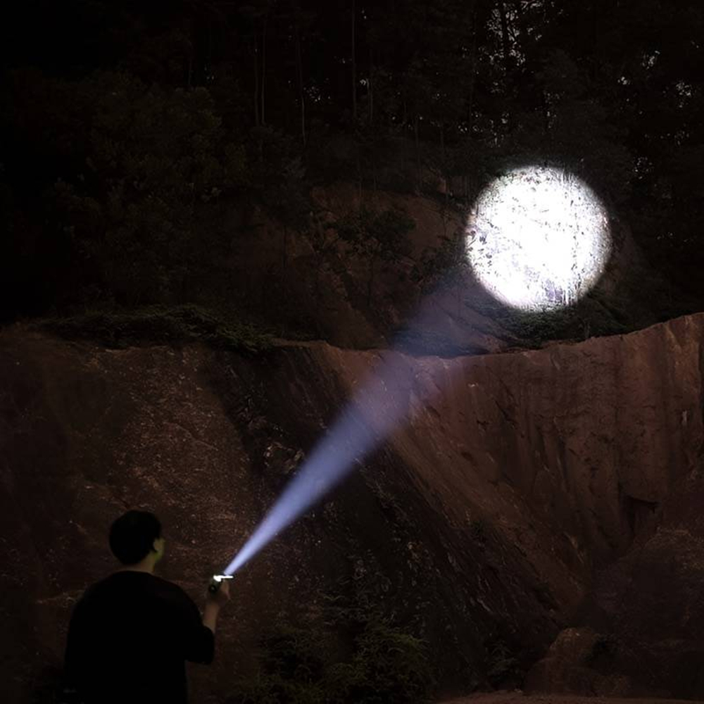 Alonefire SV96 20W Zoom Đèn chùm tròn LED Đèn pin công suất cao USB Đèn pin sạc cắm trại Câu cá ngoài trời Đèn chiếu sáng đi bộ