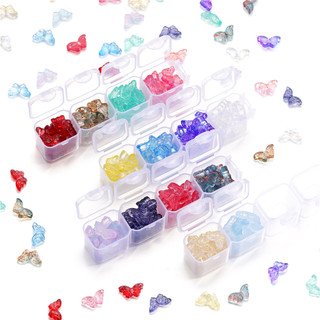 Set 30 Hạt Xỏ Lỗ Hình Bướm 8 * 15mm Dùng Để Làm Đồ Trang Sức Thủ Công
