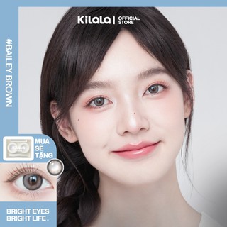 Kính áp tròng Kilala màu nâu Bailey Brown DIA 14.5mm lens cận 6 tháng có độ (0-8) 1 cặp