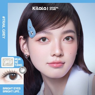 Kính áp tròng Kilala màu xám Trail Grey DIA 14.2mm lens cận 6 tháng có độ (0-8) 1 cặp