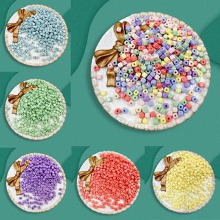 Set 200 hạt cườm vuông acrylic 4mm tự xỏ vòng tay thời trang
