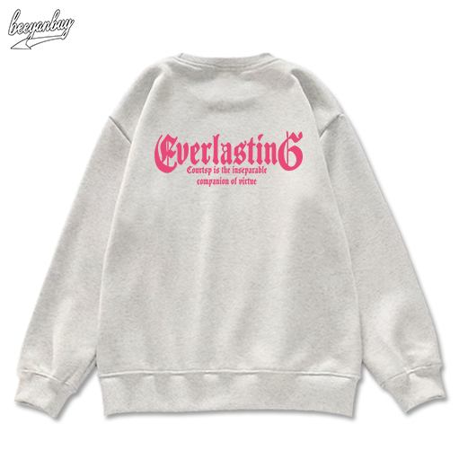 Áo sweater nam xám BEEYANBUY áo nỉ tay dài đẹp in hình con mèo unisex 100% cotton-Y0541