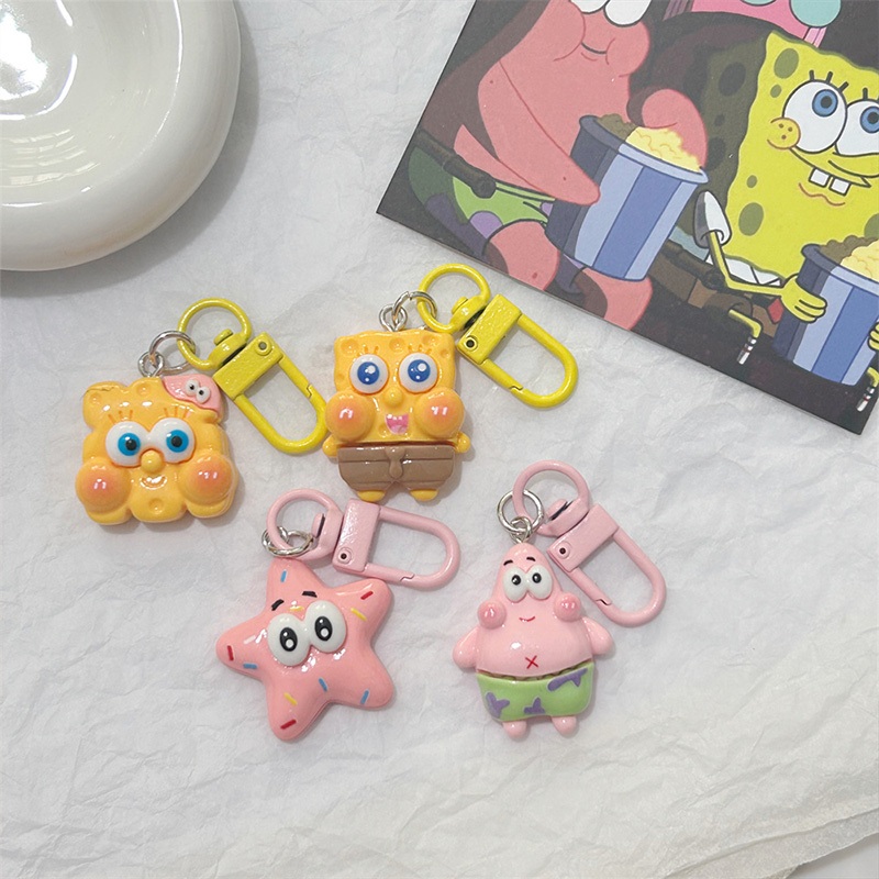 Miu🔮Móc Khóa Hoạt Hình spongebob Sao Biển Sáng Tạo Trang Trí Ba Lô Cho Nữ