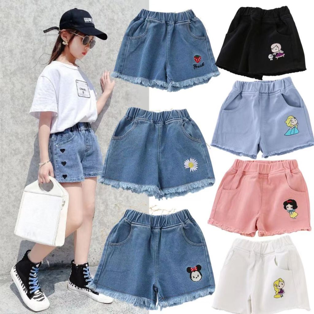 Áo Khoác denim Thêu Hoa Cúc Thời Trang Dành Cho Bé Gái 2-8 Tuổi