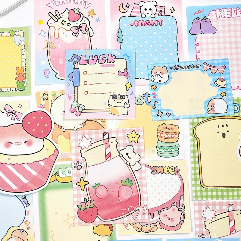 Mr. Paper 20 vé/túi tờ Phim hoạt hình dễ thương Tráng miệng Dễ thương pet series tờ Giấy thông báo sinh viên Từ khi Bàn tay DIY sáng tạo Nhật ký viền Nguyên liệu dán