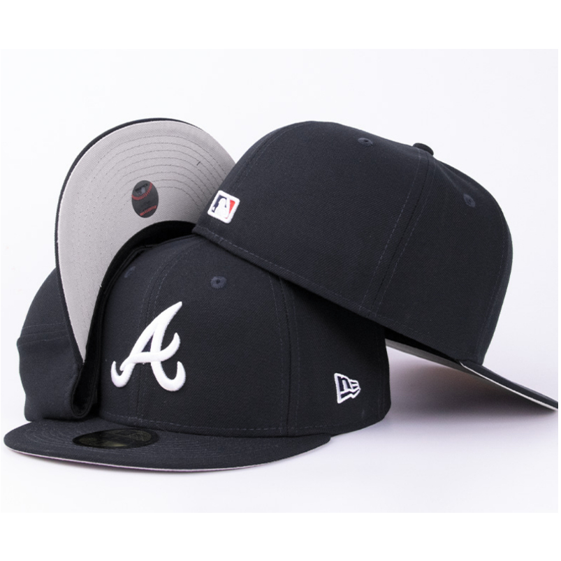 Mũ Lưỡi Trai Thêu Chữ atlanta braves _ team Chất Lượng Cao