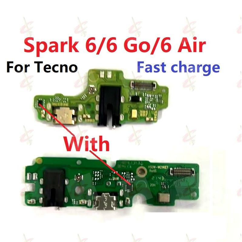 Cụm chân sạc Cho Tecno Spark 6 Go 6 Air KE7 KE5 KE5j KE5k KE6 KE6j KF6