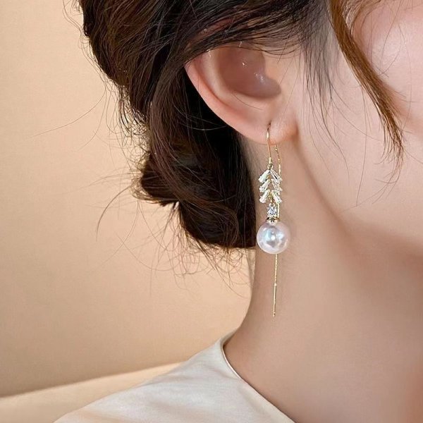 Bông Tai Mạ Bạc 925 Đính Đá Thời Trang Cho Nữ