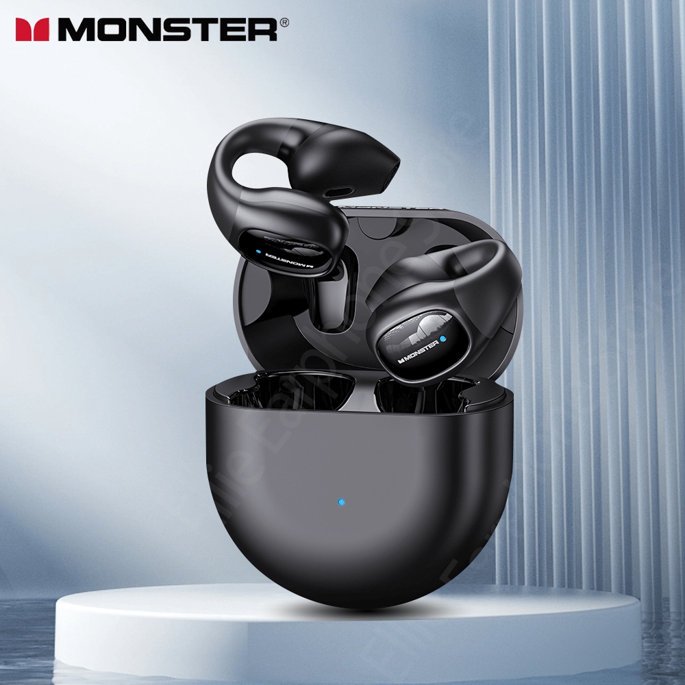 Monster Open Ear 200 Tai Nghe Bluetooth 5.3 Kẹp Vành Tai dẫn xương Không Dây Thể Thao HiFi Chống Nước Có Mic