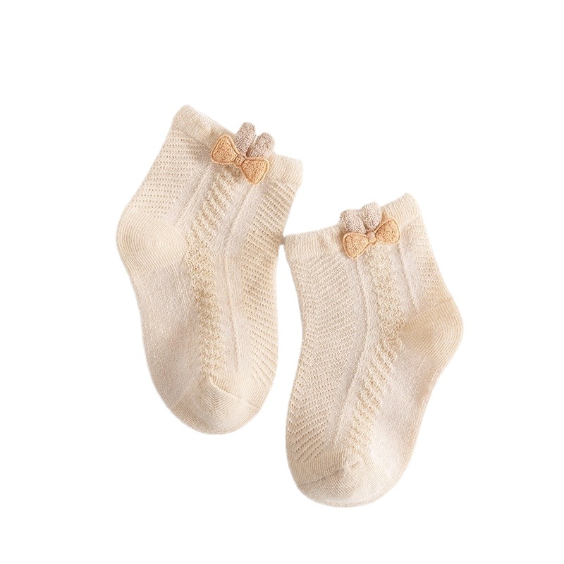 Vớ Ống Ngắn Phối Lưới Mỏng Thoáng Khí Họa Tiết Hoạt Hình Thời Trang Mùa Hè Cho Bé Sơ Sinh