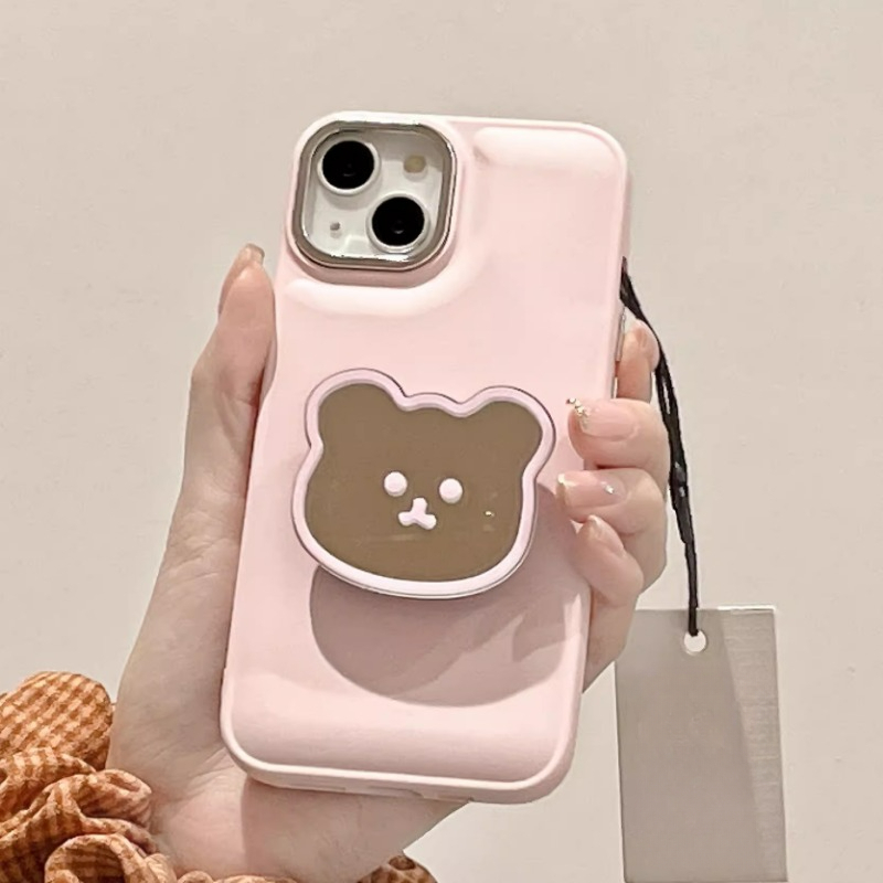 Ốp Điện Thoại TPU Mềm Hoạt Hình Có Giá Đỡ Kim Loại Cho IPhone 11 14 15 Pro Max 13 Pro Max 12 IPhone X XS XR 7 8 Plus Ultra