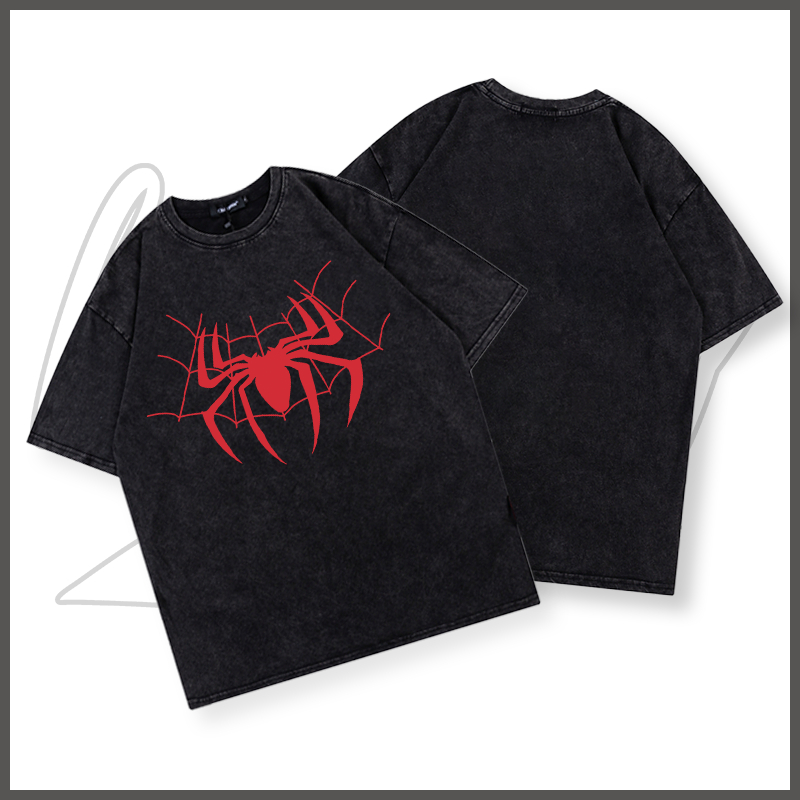Áo phông nam wash BEEYANBUY áo thun thời trang spider man basic unisex ulzzang 100% cotton-Y0544