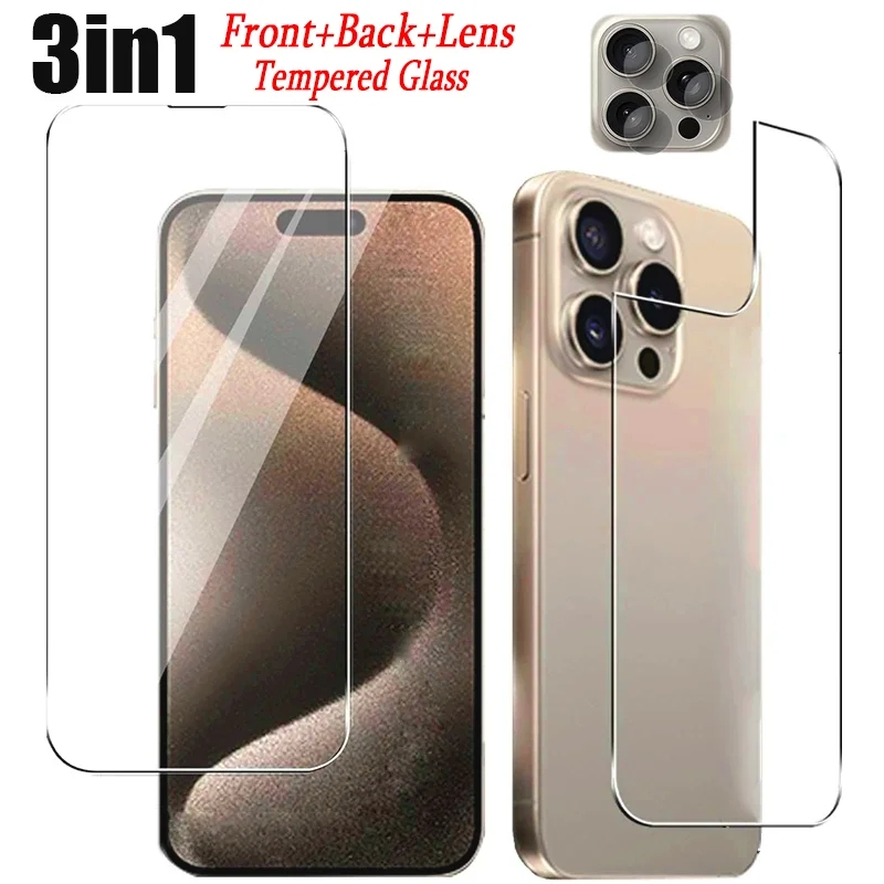 For iPhone 15 pro max 14 13 Pro Max Kính Cường Lực Bảo Vệ Mặt Trước Và Sau Điện Thoại Cho Iphone 14 Pro Max 7 Plus X Xs Max Xr 11 11 Pro Max 8 6s Plus 12 Pro Max 12 MIni 12 Pro