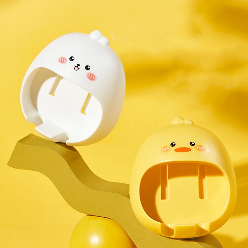 Có thể bán buôn Giá đỡ bàn chải đánh răng hoạt hình động vật dễ thương gắn tường phòng tắm không đục lỗ virgina056 Hàng giao ngay