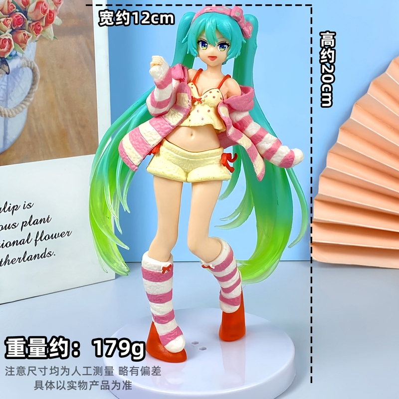 Mô Hình Nhân Vật hatsune miku Mặc Đồ Ngủ Bằng pvc 20cm