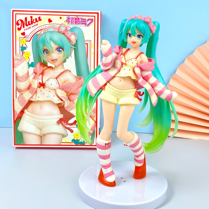 Mô Hình Nhân Vật hatsune miku Mặc Đồ Ngủ Bằng pvc 20cm