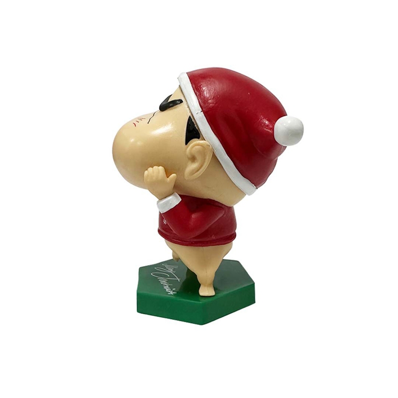 Mô Hình shin-chan / Ông Già Noel / Cậu Bé Bút Chì 11cm Trang Trí Giáng Sinh