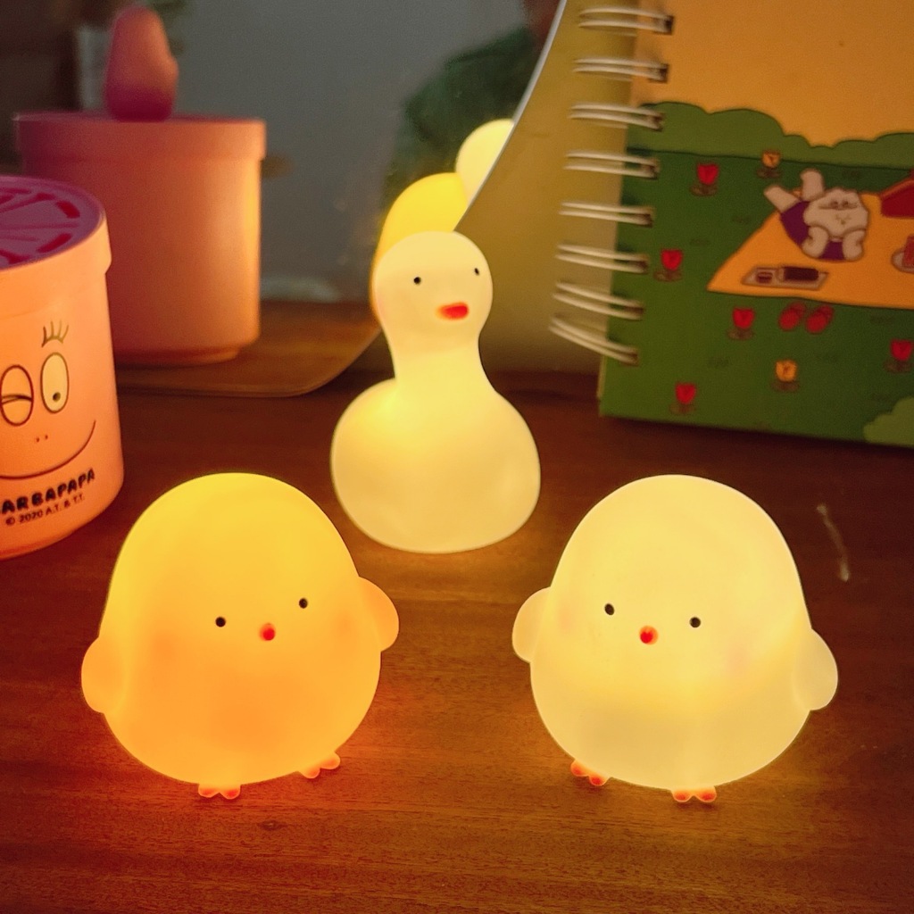 Dễ Thương Đèn led Silicon Hình Gà Vịt Vàng Đáng Yêu Trang Trí Phòng Ngủ Cho Bé