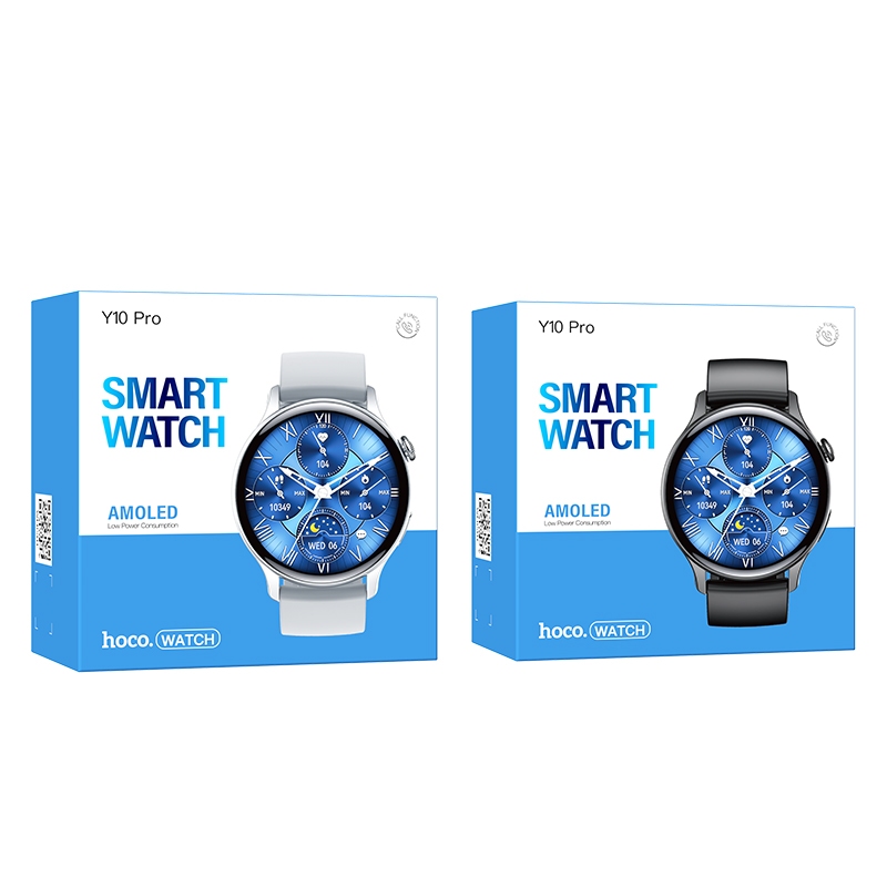 [Phiên Bản Gọi Điện Thoại Thông Minh hoco y10 pro amoled bluetooth 5.0 Theo Dõi Nhịp Tim ip68 Chống Thấm Nước Màn Hình hd Lớn Cho ios