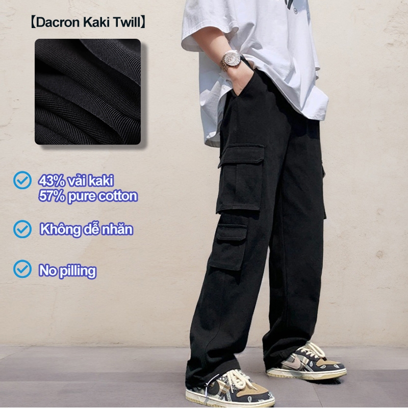 Quần kaki túi hộp baggy HIPHOP quần dài thời trang bigsize quần túi hộp nam phong cách hàn quốc quần hiphop