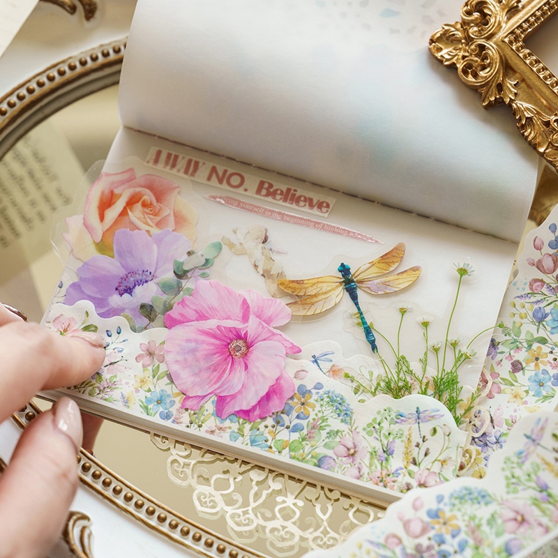 Mr. Paper 200cm/cuộn Washi băng Ins style Bướm hoa Bất thường Cắt đăng ten Sáng tạo tài khoản Nguyên liệu ghép đôi goolka DIY cup Tấm thiệp điện tử Trang trí băng