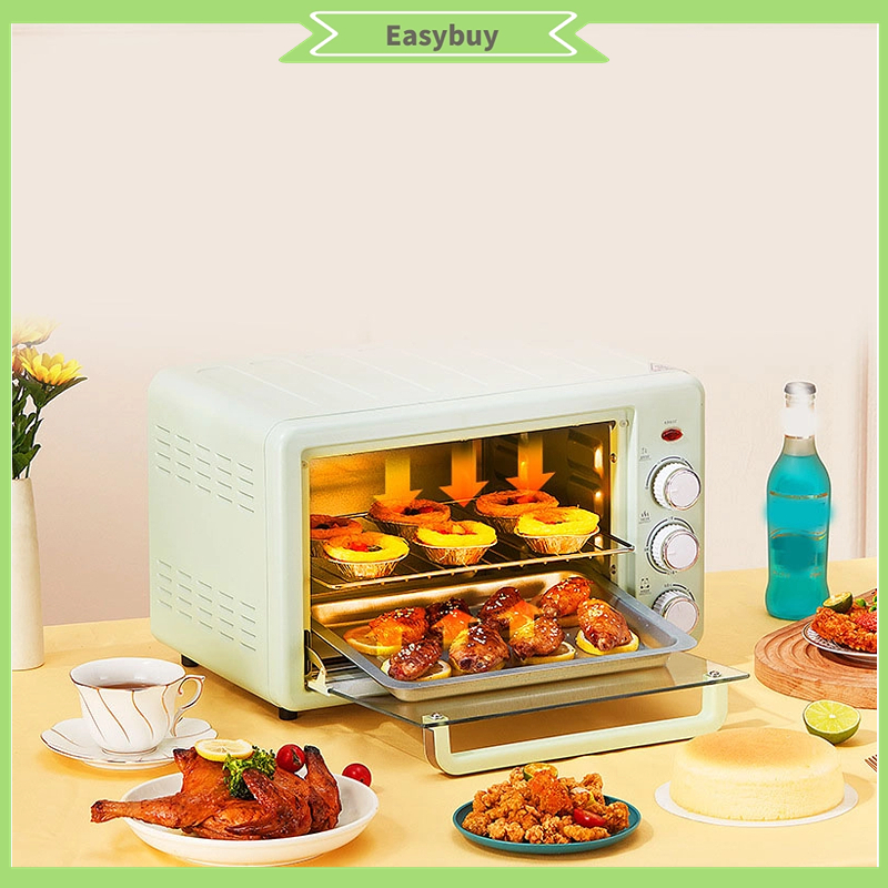 ▲Lò nướng gia đình nhỏ 22L đa chức năng điện mini Nhà bếp xanh bánh