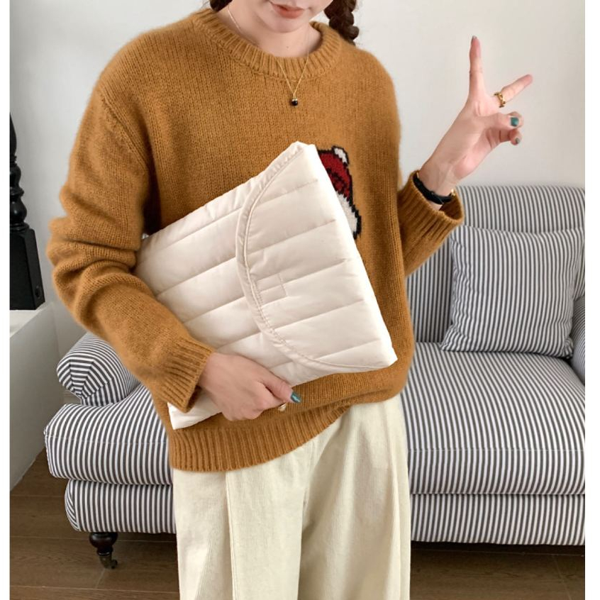 Túi Đựng laptop 10 / 11 / 13 / 14 / 15 / 15.6inch Bằng cotton Thêu Họa Tiết Phong Cách Hàn Quốc