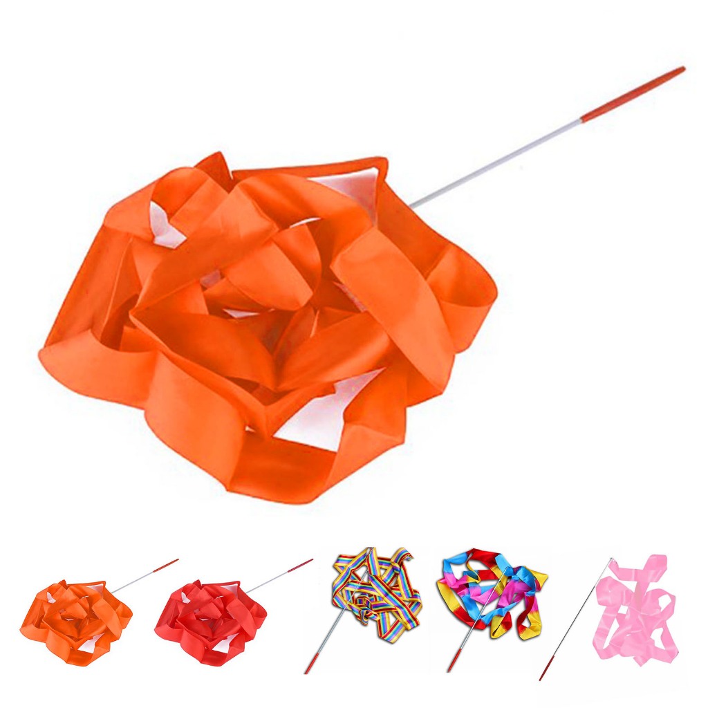 Comfortstyle 4M/13.12ft Ruy Băng Khiêu Vũ Thể Dục Dụng Cụ Truyền Phát Nhảy Múa Dây Đũa Phép Cho Trẻ Em cxmin05.vn