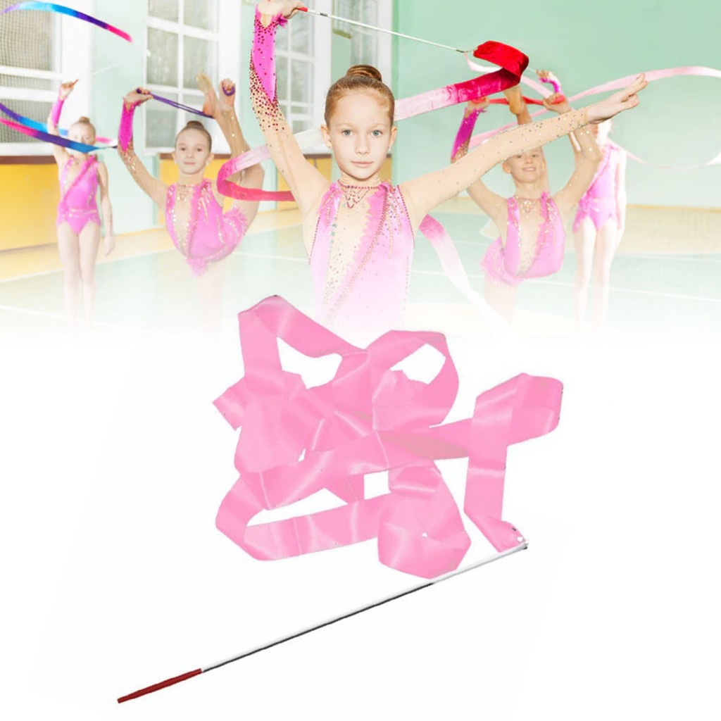 Comfortstyle 4M/13.12ft Ruy Băng Khiêu Vũ Thể Dục Dụng Cụ Truyền Phát Nhảy Múa Dây Đũa Phép Cho Trẻ Em cxmin05.vn
